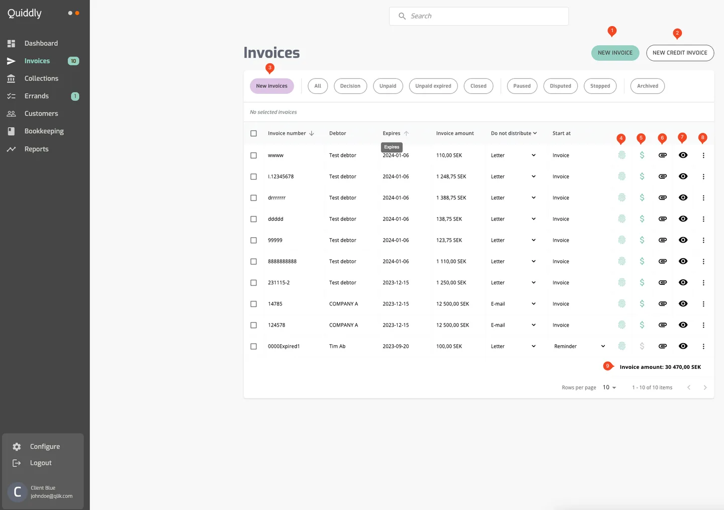 Work With Client Portal: Invoices