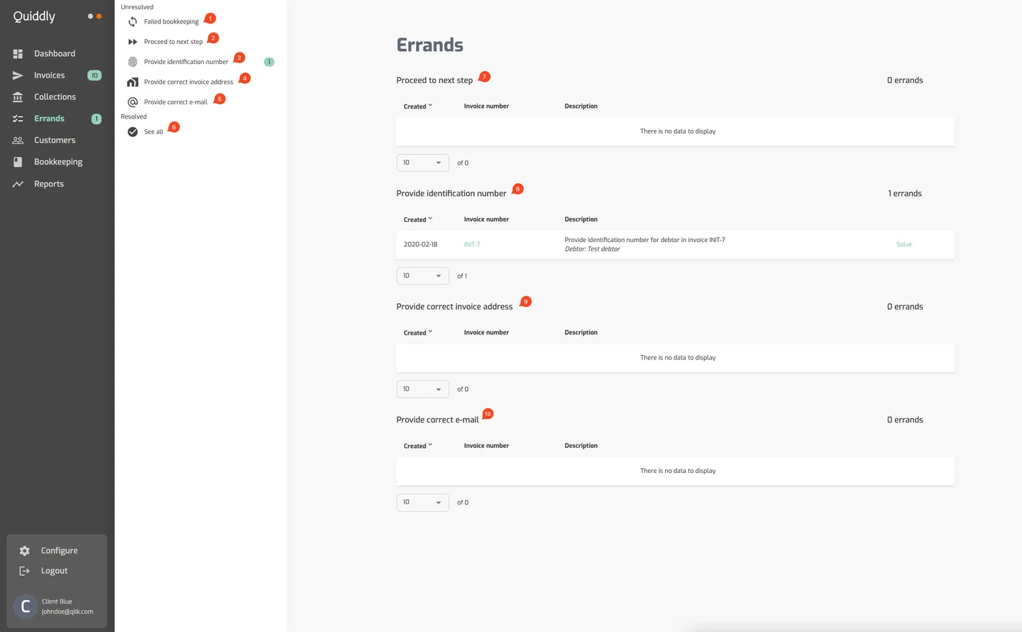 Work With Client Portal: Errands