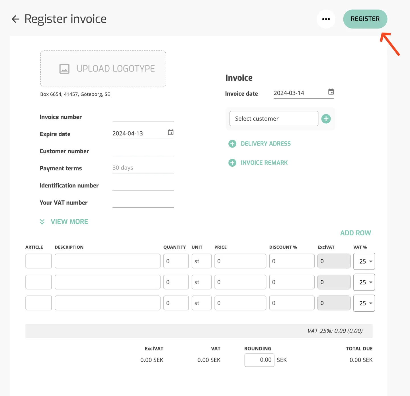Work With Client Portal: Create an invoice in the client portal