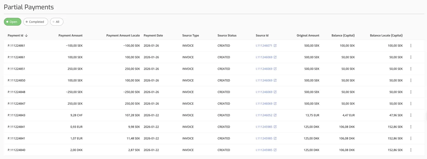 Way of Working – Unplaced Payments: Partial Payments