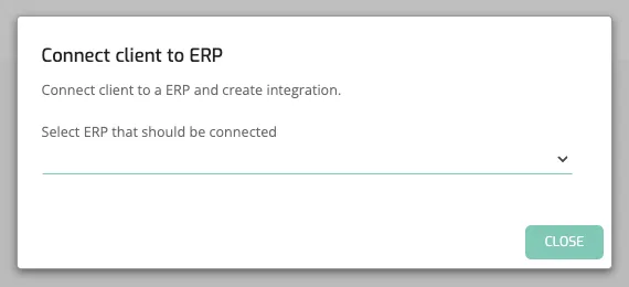 Onboard ERP Integration: Initiate Connection by Operator