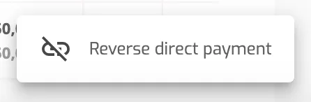 Invoice Actions: Reverse Direct Payment