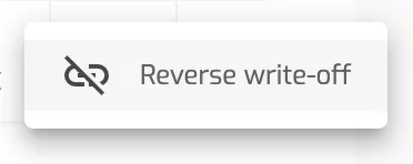 Invoice Actions: Reverse Capital Write-Off