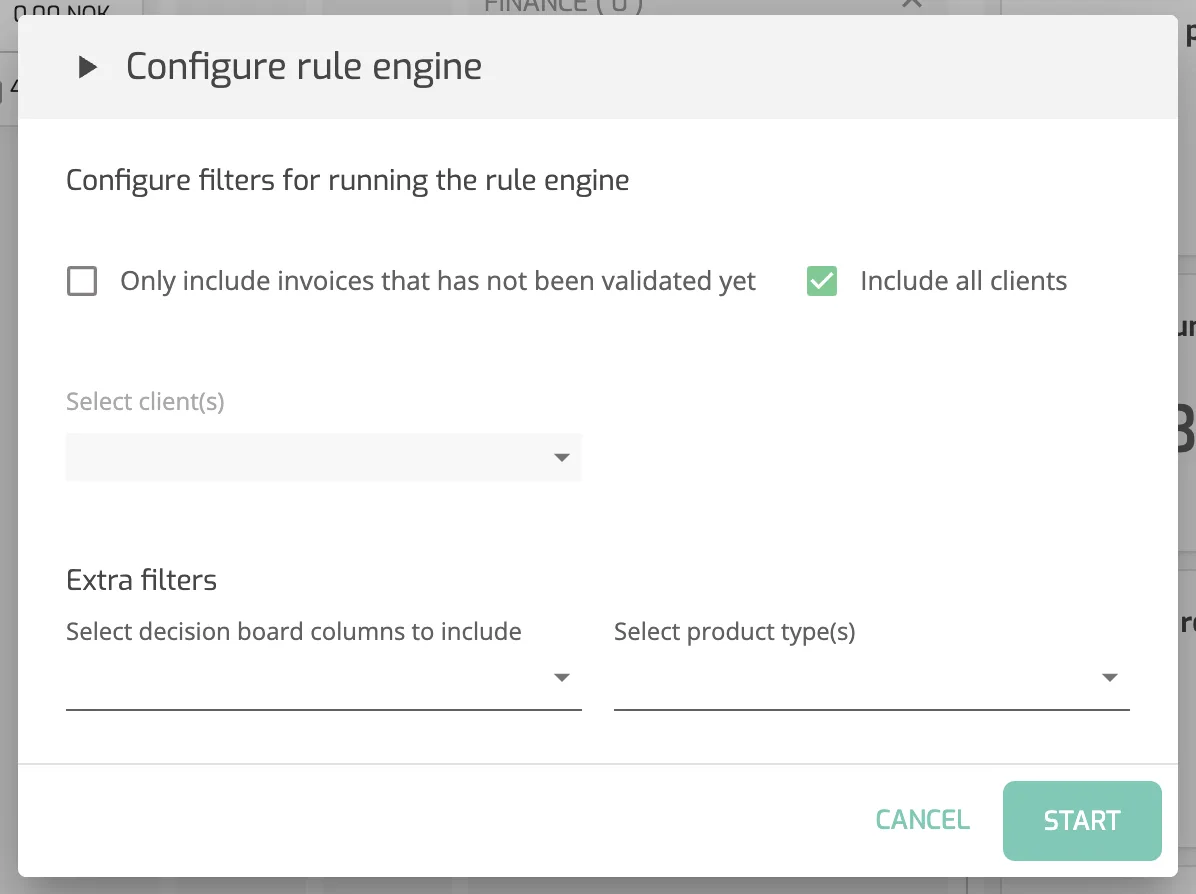 Run rule engine
