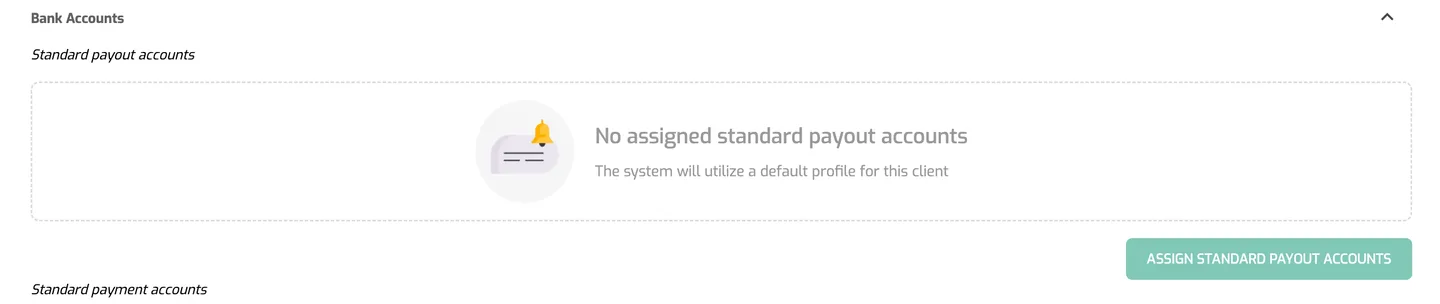 Onboard Client: Assign Bank Accounts for Payouts