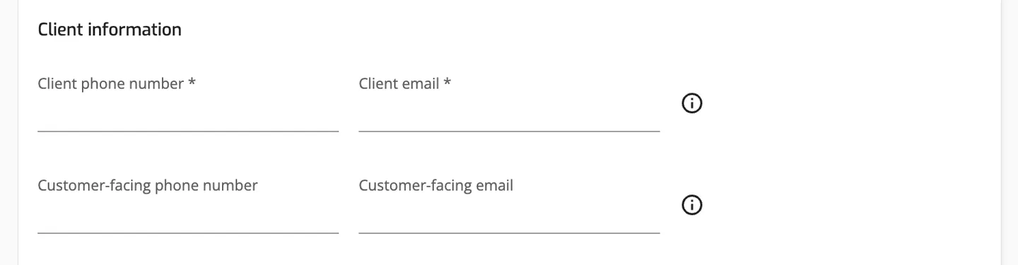 Onboard Client: Provide Company Information