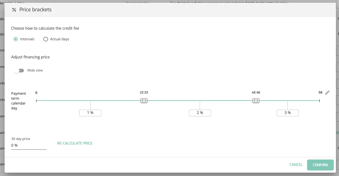 Onboard Client: Update prices