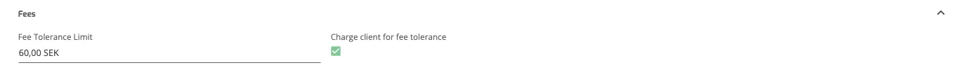 Setup Invoice Profiles: Fee Settings